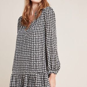 Anthropologie Maeve Sterling houndstooth dress